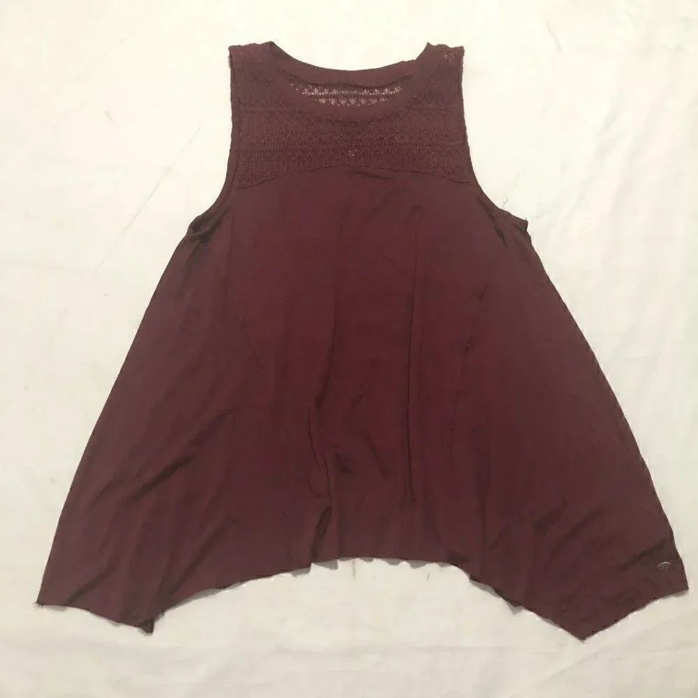 American Eagle Soft & Sexy Maroon Crochet Tank NWOT